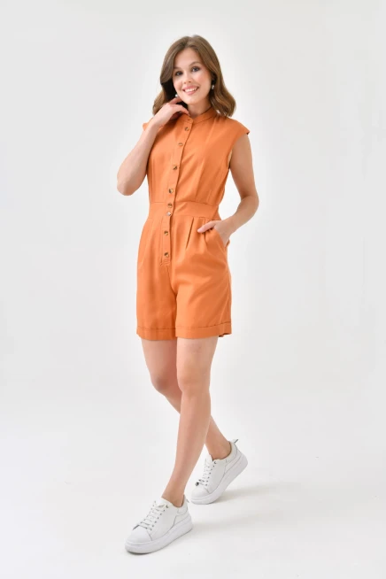 Womens Button Detail Jumpsuit