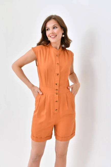 Womens Button Detail Jumpsuit