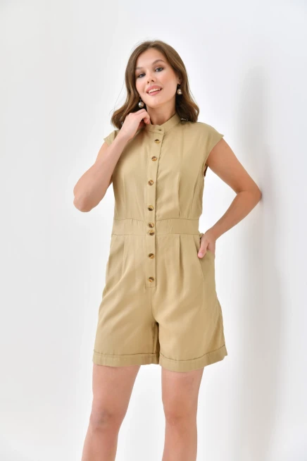 Womens Button Detail Jumpsuit