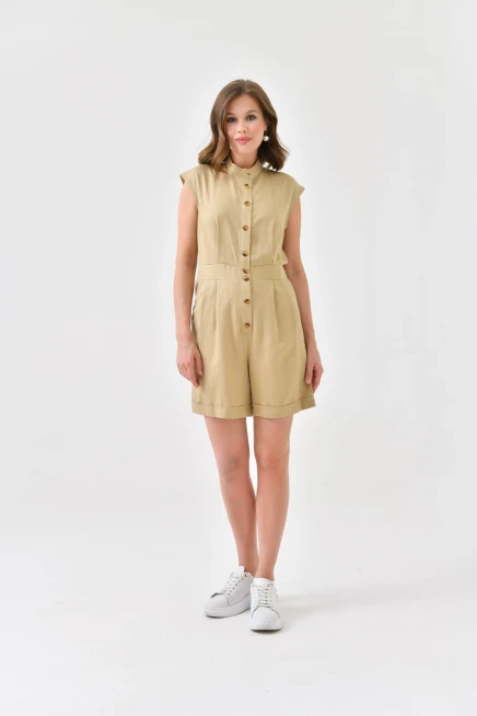 Womens Button Detail Jumpsuit