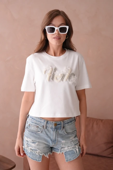 Yazlık Crop Basic T-Shirt