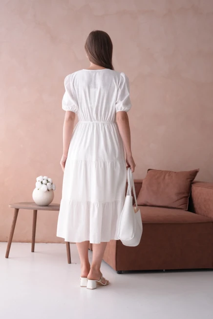 Kısa Kol Lastikli Yazlık Elbise