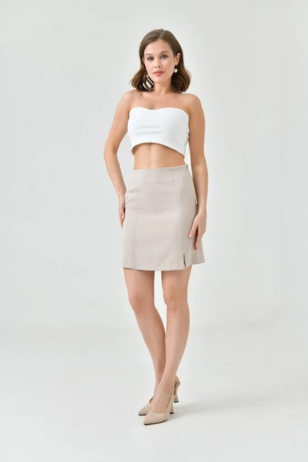 Womens Short Front Slit Skirt