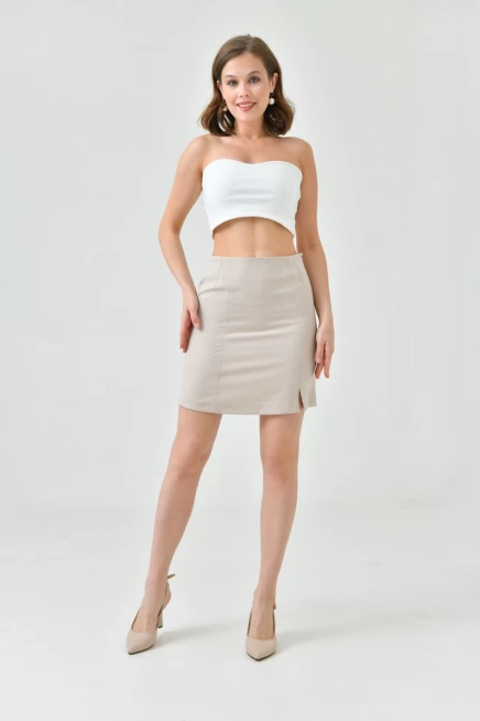 Womens Short Front Slit Skirt