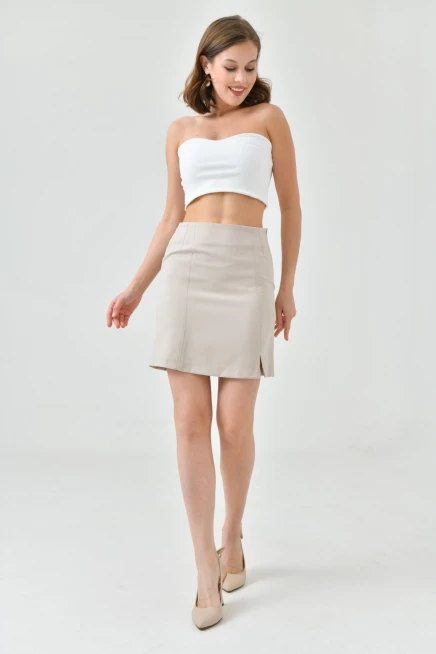 Womens Short Front Slit Skirt