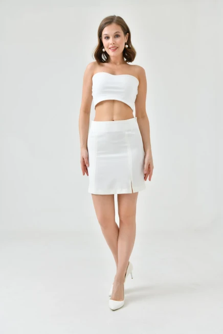 Womens Short Front Slit Skirt