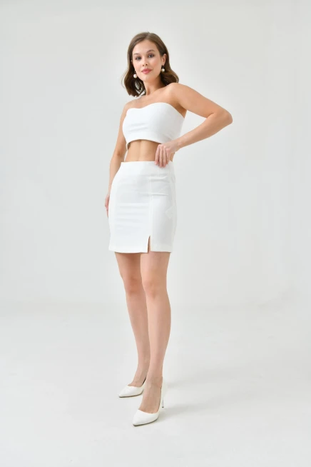 Womens Short Front Slit Skirt