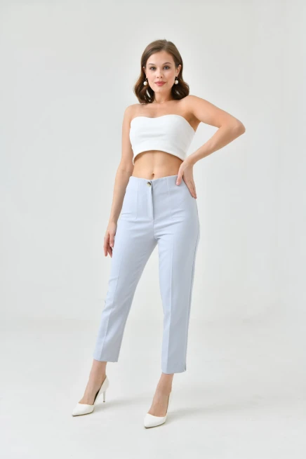 Womens Collared Slit Trousers