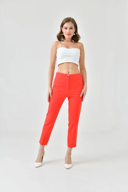 Womens Collared Slit Trousers