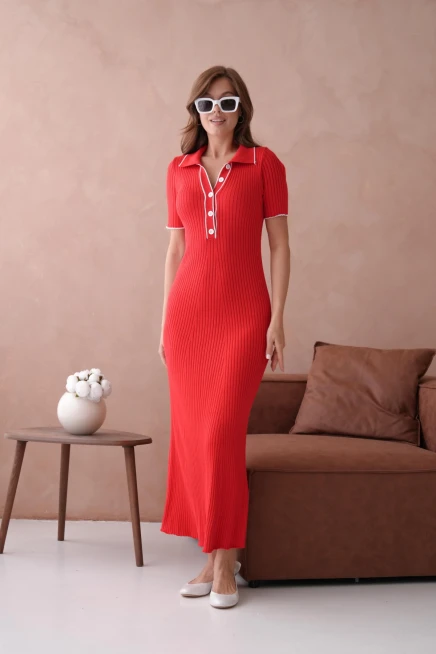 Yazlık Uzun Triko Elbise