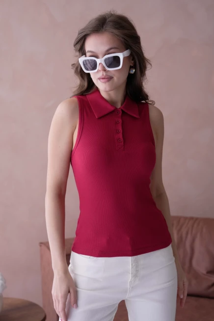 Polo Yaka Kolsuz Basic T-Shirt