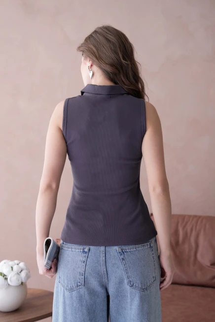 Polo Yaka Kolsuz Basic T-Shirt