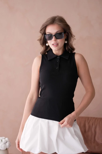 Polo Yaka Kolsuz Basic T-Shirt