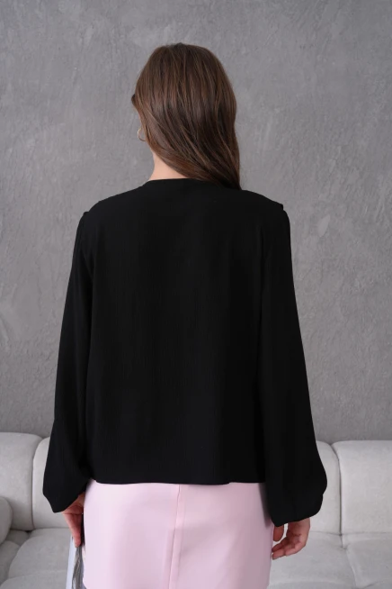 Uzun Kol Kırinkıl Yazlık Dokuma Bluz