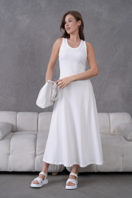 Kolsuz Yazlık Örme Elbise