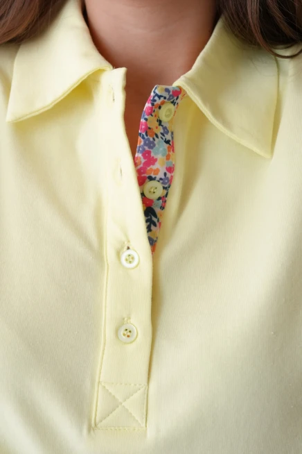 Polo Yaka Kısa Kol Düğmeli Basic T-Shirt