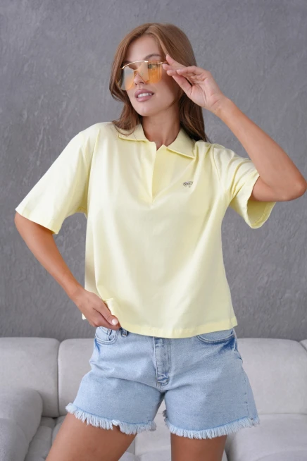 Polo Yaka Örme T-Shirt