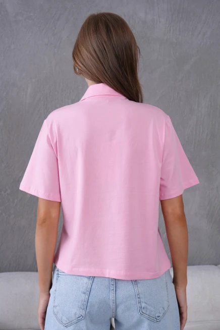 Polo Yaka Örme T-Shirt