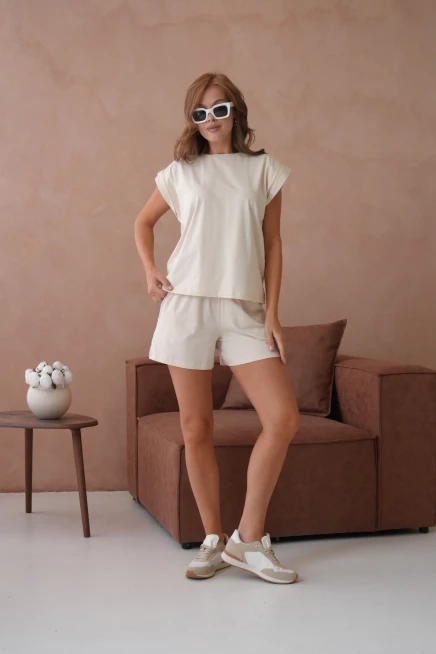 T-Shirt Şort Penye İkili Takım