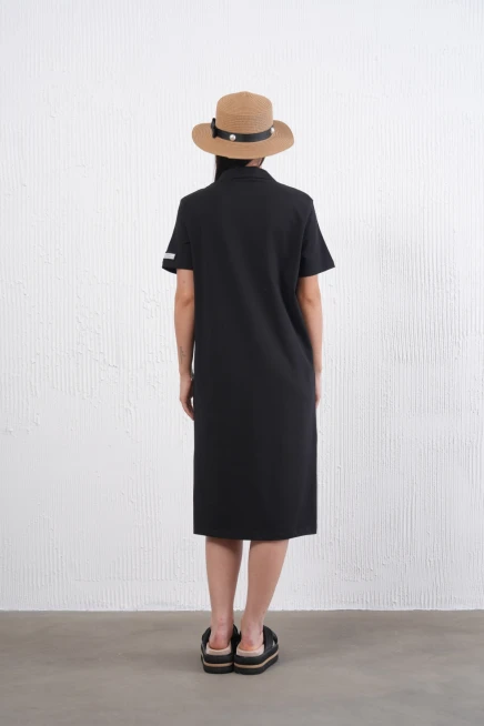 Yırtmaçlı Penye Elbise