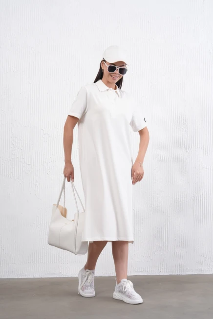 Yırtmaçlı Penye Elbise