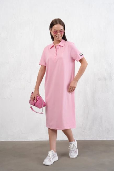 Yırtmaçlı Penye Elbise