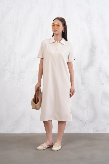 Yırtmaçlı Penye Elbise