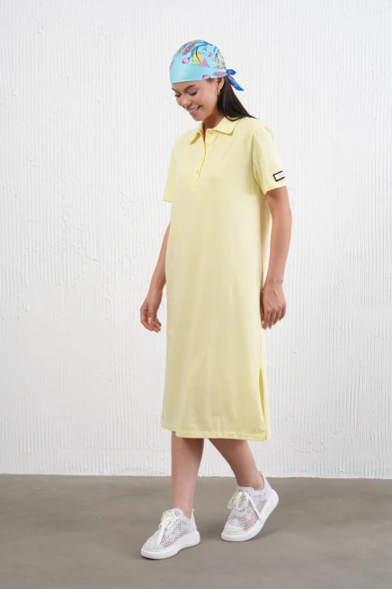 Yırtmaçlı Penye Elbise