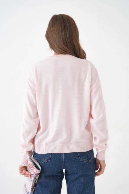 Kadın Bisiklet Yaka Oversize Triko Kazak