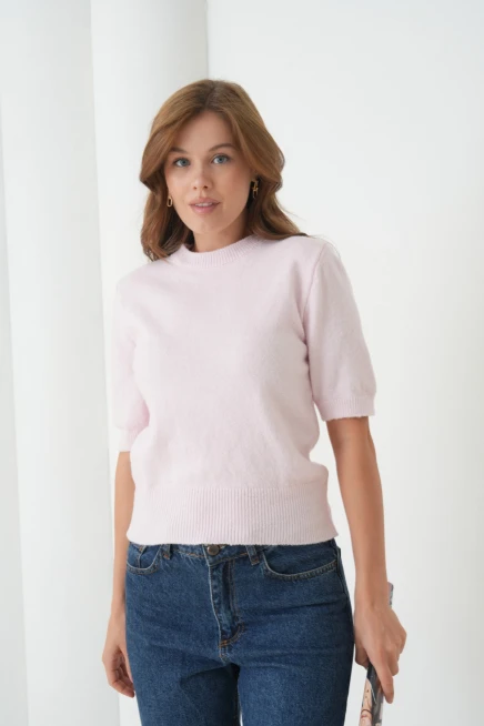 Kadın Bisiklet Yaka Yün Karışımlı Triko Kazak 8563Sw.Mng