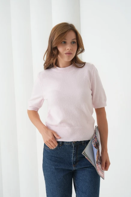 Kadın Bisiklet Yaka Yün Karışımlı Triko Kazak 8563Sw.Mng