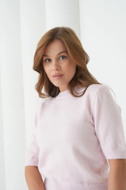 Kadın Bisiklet Yaka Yün Karışımlı Triko Kazak 8563Sw.Mng