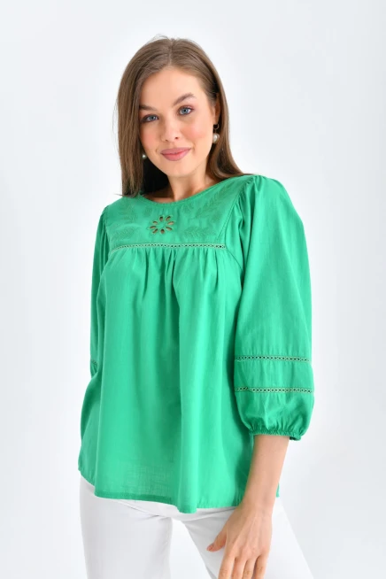 Kadın Yeşil Renk Bluz