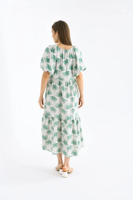 Yeşil Uzun Boy Kadın Elbise