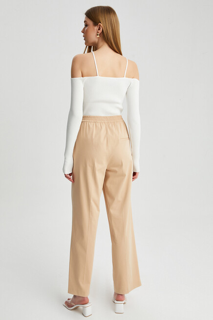 Womens Waist Elastic Palazzo Pants