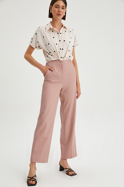 Womens Waist Elastic Palazzo Pants