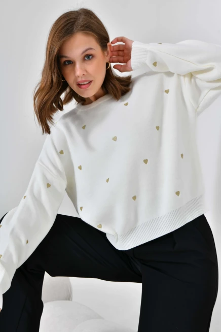 Geniş Kalıp Yumuşak Dokulu Basic Triko Kazak