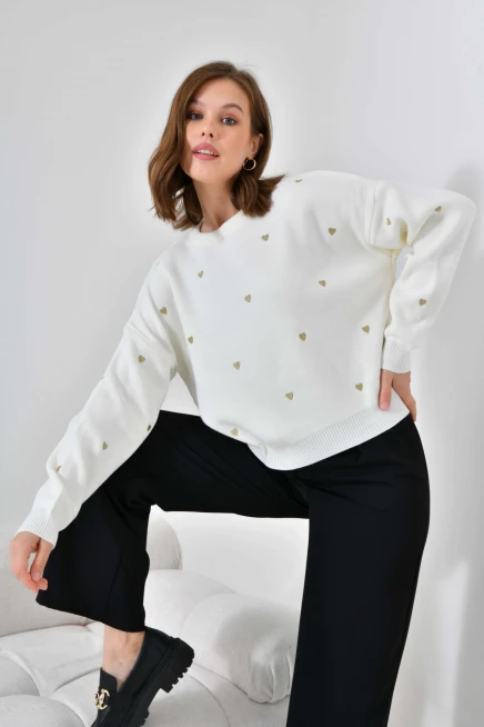 Geniş Kalıp Yumuşak Dokulu Basic Triko Kazak