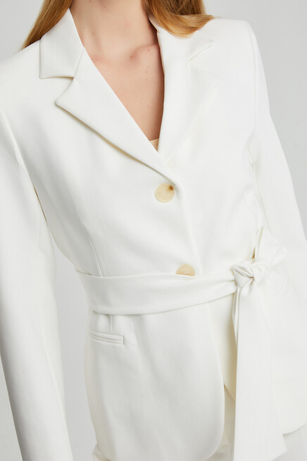 Kadın Kuşak Detaylı Slim Blazer Ceket