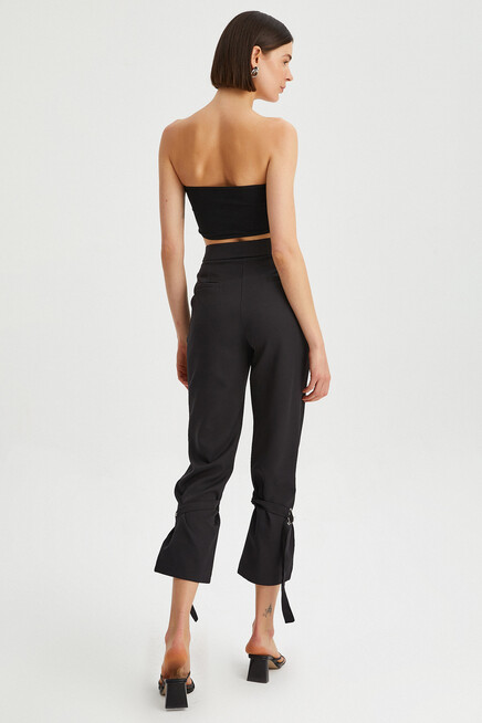 Womens Leg Detail Fleto Pocket Fabric Trousers