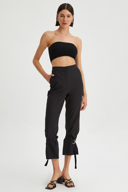 Womens Leg Detail Fleto Pocket Fabric Trousers