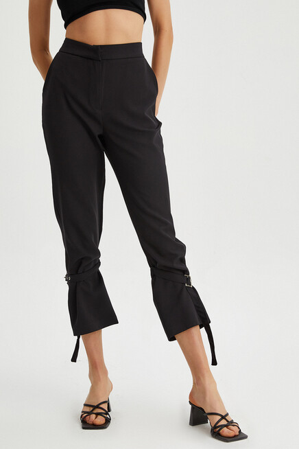Womens Leg Detail Fleto Pocket Fabric Trousers