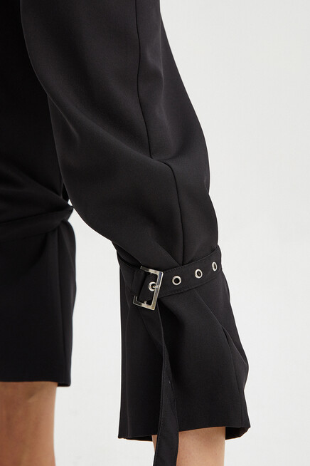 Womens Leg Detail Fleto Pocket Fabric Trousers