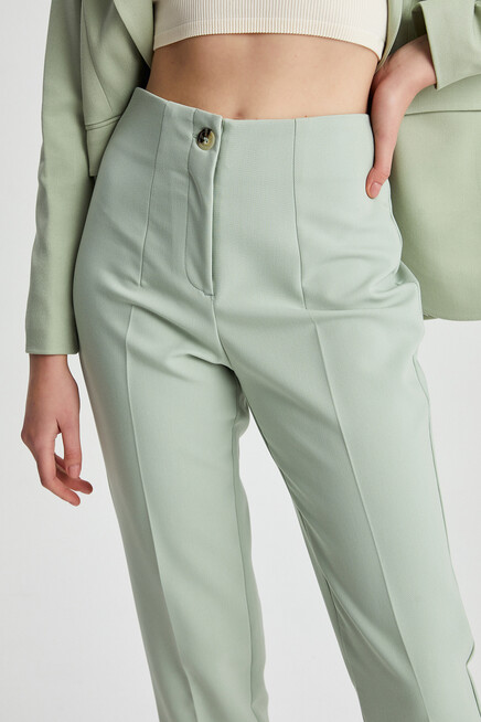 Womens Collared Slit Trousers