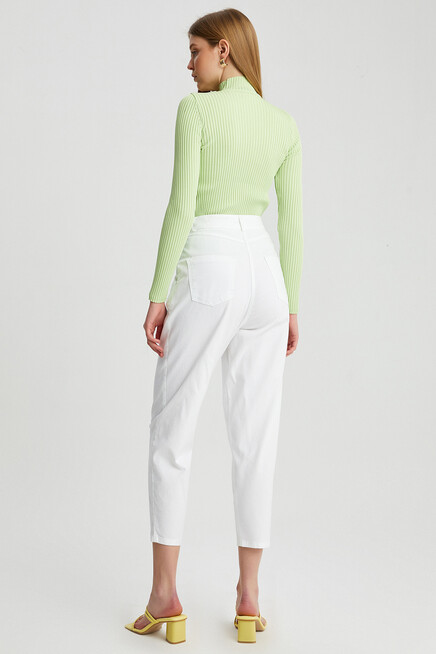 Womens Pleated Detail Carrot Trousers