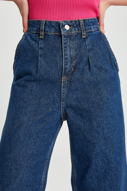 Womens Half Flared Jeans Trousers