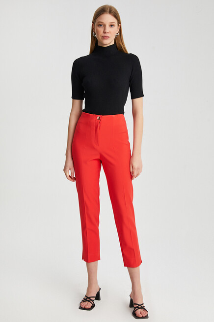 Womens Half Turtleneck Short Sleeve Basic Knitwear Blouse