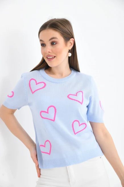 Kalpli Kısa Kol Kazak