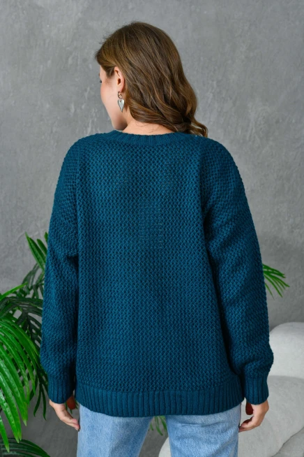 Kadın Bisiklet Yaka Triko Kazak