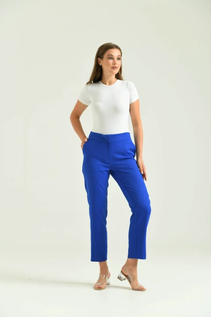 Kadın Saks Basic Kumaş Pantolon